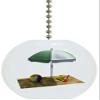 Carolina Hardware and Decor 1031F Beach Umbrella Ceramic Fan Pull view 1