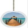 Carolina Hardware and Decor 2260F Beach Boardwalk Ocean Solid Ceramic Fan Pull view 1