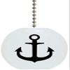 Carolina Hardware and Decor 2212F Black Anchor Nautical Solid Ceramic Fan Pull view 1