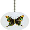 Carolina Hardware and Decor 1081F Black Butterfly Solid Ceramic Fan Pull view 1