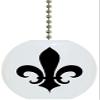 Carolina Hardware and Decor 1181F Black Fleur de Lis Ceramic Fan Pull view 1