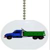Carolina Hardware and Decor 1166F Blue Green Dump Truck Ceramic Fan Pull view 1