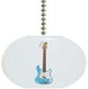 Carolina Hardware and Decor 1792F Blue Guitar Solid Ceramic Fan Pull view 1