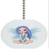 Carolina Hardware and Decor 1539F Blue Fairy Solid Ceramic Fan Pull view 1