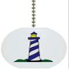 Carolina Hardware and Decor 1270F Blue Lighthouse Ceramic Fan Pull view 1