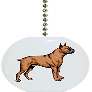 Carolina Hardware and Decor 1069F Boxer Dog Ceramic Fan Pull
