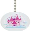 Carolina Hardware and Decor 1828F Castle with Clouds Fairytale Ceramic Fan Pull view 1