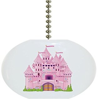 Carolina Hardware and Decor 1827F Castle Fairytale Ceramic Fan Pull