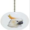 Carolina Hardware and Decor 1134F Cockatoo Parrot Ceramic Fan Pull view 1
