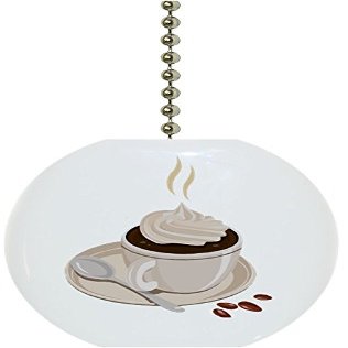 Carolina Hardware and Decor 1135F Coffee Latte Ceramic Fan Pull