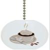 Carolina Hardware and Decor 1135F Coffee Latte Ceramic Fan Pull view 1