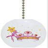 Carolina Hardware and Decor 1830F Crown Magic Wand Fairytale Ceramic Fan Pull view 1