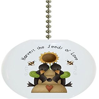 Carolina Hardware and Decor 1952F Crows Beehive Solid Ceramic Fan Pull