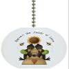 Carolina Hardware and Decor 1952F Crows Beehive Solid Ceramic Fan Pull view 1