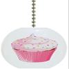 Carolina Hardware and Decor 1916FSprinkles Cupcake with Sprinkles Solid Ceramic Fan Pull view 1