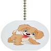 Carolina Hardware and Decor 1856F Cute Puppy Ceramic Fan Pull view 1