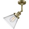Innovations 201F-AB-G42 1 Light Semi-Flush Mount, Antique Brass view 2