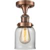 Innovations 517-1CH-AC-G52-LED 1 Light Vintage Dimmable LED Semi-Flush Mount, Antique Copper view 1