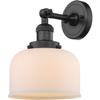 Innovations 201F-BK-G71-LED Transitional LED Semi-Flush Mount from Franklin Restoration Collection in Black Finish, view 3