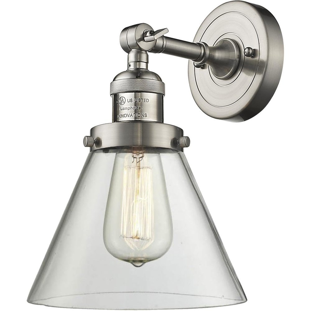 Innovations INNO201F-SN-G42-LED LED Semi-Flush Mount, Brushed Satin Nickel