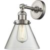 Innovations INNO201F-SN-G42-LED LED Semi-Flush Mount, Brushed Satin Nickel view 1