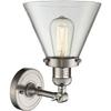 Innovations INNO201F-SN-G42-LED LED Semi-Flush Mount, Brushed Satin Nickel view 4