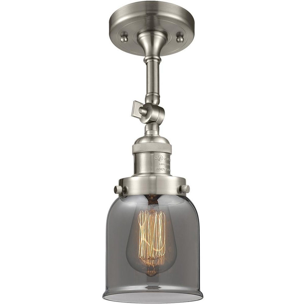 Innovations INNO201F-SN-G53-LED Contemporary Modern LED Semi-Flush Mount, Brushed Satin Nickel