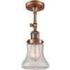 Innovations 201F-AC-G194-LED LED Semi-Flush Mount, Antique Copper view 1