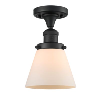 Innovations 517-1CH-BK-G61 1 Light Semi-Flush Mount, Matte Black