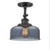 Innovations 201F-BK-G73 1 Light Semi-Flush Mount, Matte Black view 1