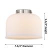 Innovations 201F-BK-G73 1 Light Semi-Flush Mount, Matte Black view 2