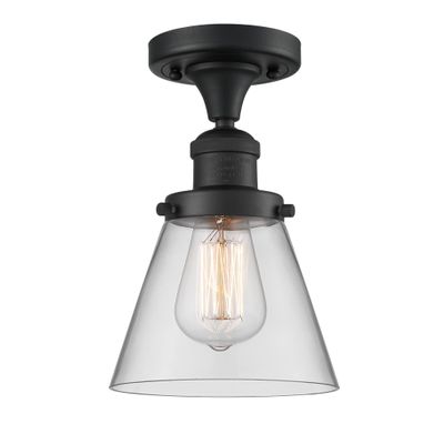 Innovations 517-1CH-BK-G62 1 Light Semi-Flush Mount, Matte Black