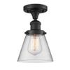 Innovations 517-1CH-BK-G62 1 Light Semi-Flush Mount, Matte Black view 1