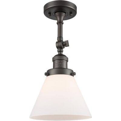 Innovations INNO201F-OB-G41-LED LED Semi-Flush Mount, Oil Rubbed Bronze