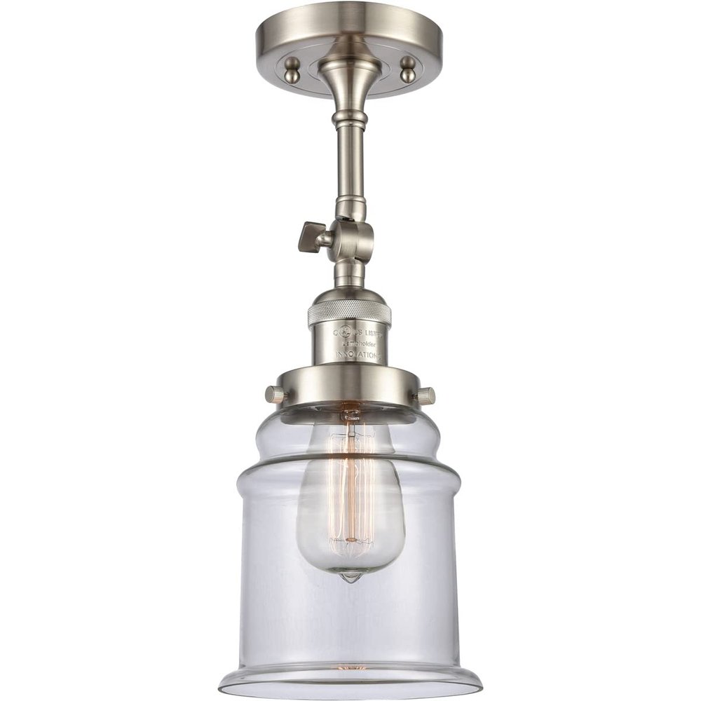 Innovations 201F-SN-G182-LED LED Semi-Flush Mount from Franklin Restoration Collection