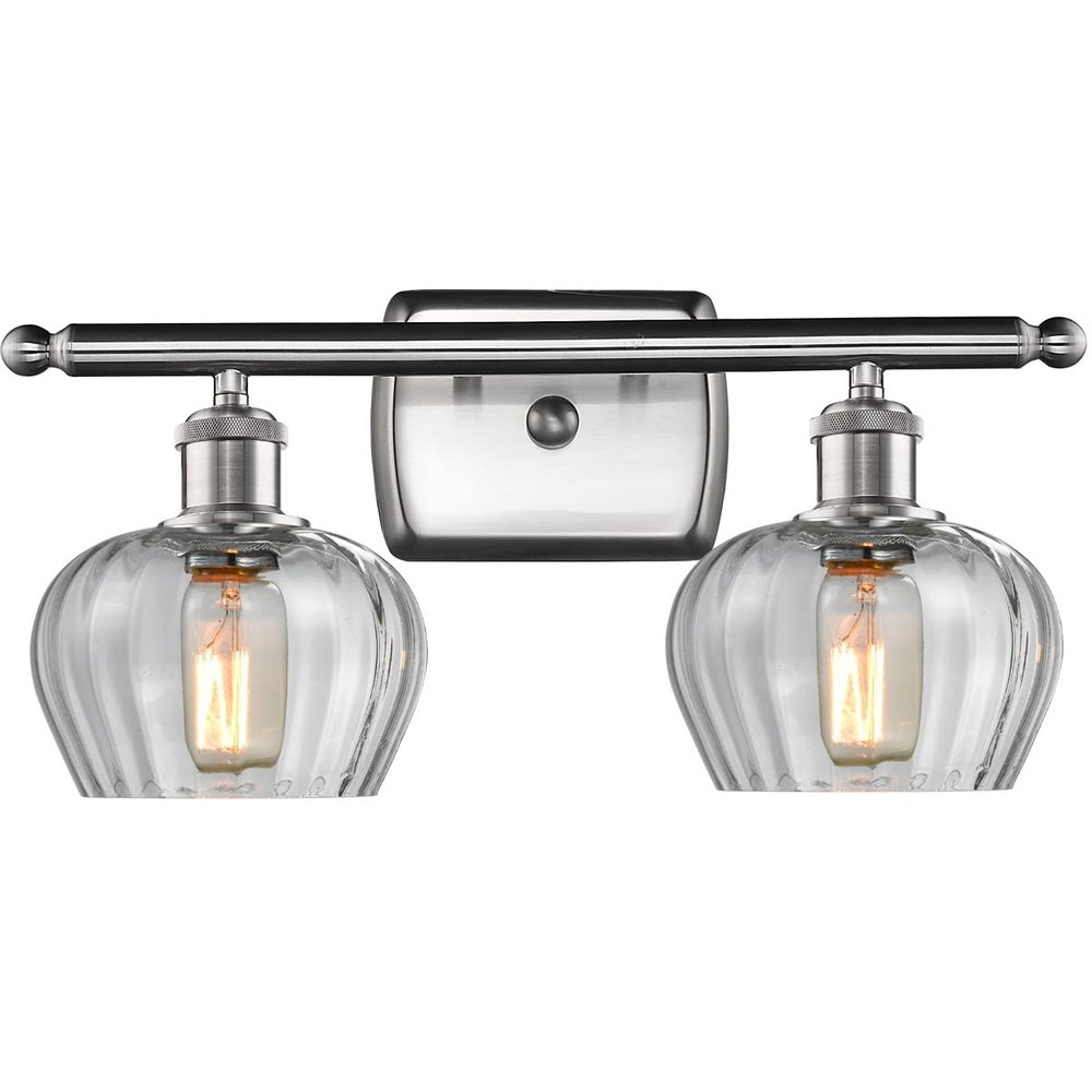 Innovations 516-2W-SN-G92-LED 2 Light Vintage Dimmable LED Bathroom Fixture, Brushed Satin Nickel