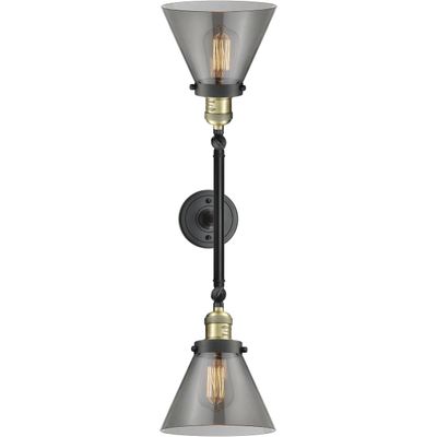 Innovations 208-BAB-G43 2 Light Bathroom Fixture, Black Antique Brass