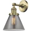 Innovations 201F-AB-G43 1 Light Semi-Flush Mount, Antique Brass view 1