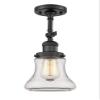 Innovations 201F-BK-G192 1 Light Semi-Flush Mount, Matte Black view 1