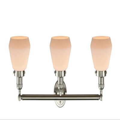 Innovations 205-SN-S-G171-LED 3 Light Vintage Dimmable LED Adjustable Bathroom Fixture, Brushed Satin Nickel