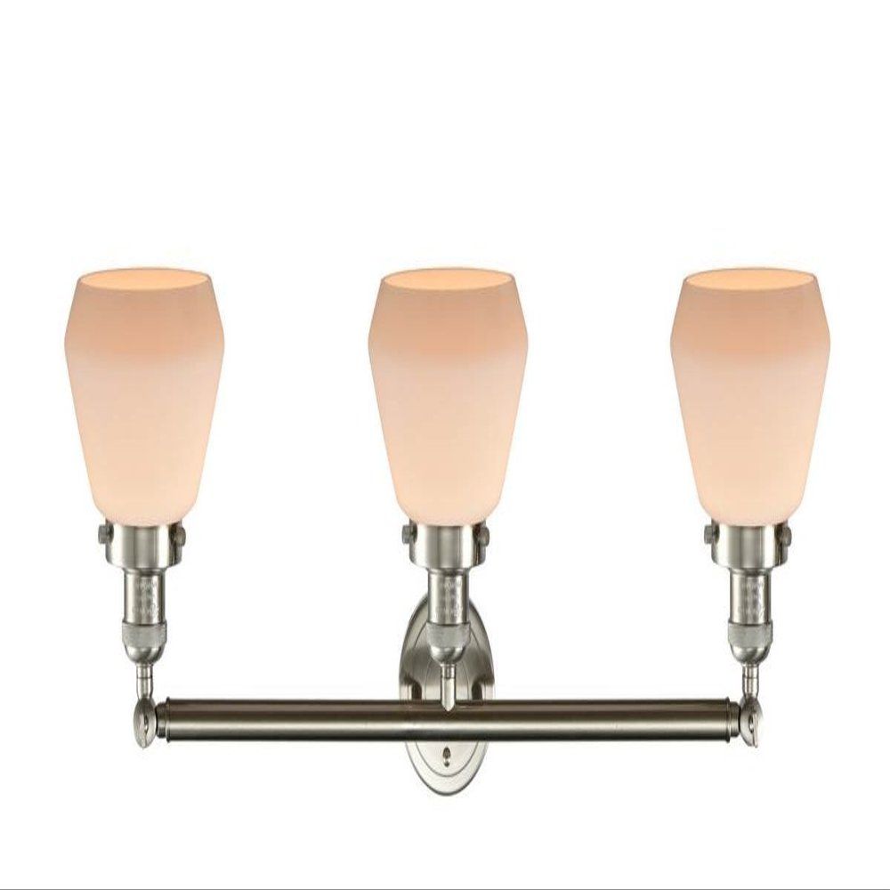 Innovations 205-SN-S-G171-LED 3 Light Vintage Dimmable LED Adjustable Bathroom Fixture, Brushed Satin Nickel