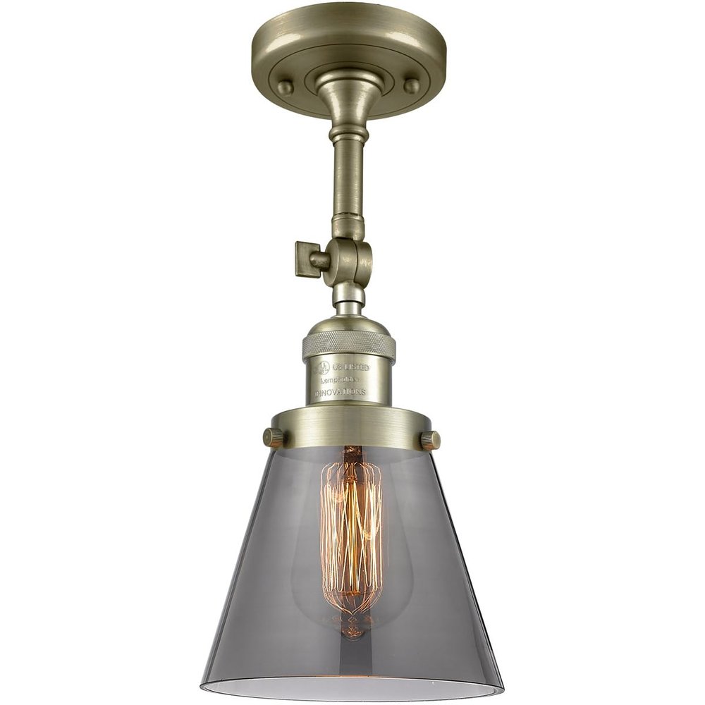 Innovations 201F-AB-G63-LED LED Semi-Flush Mount from Franklin Restoration Collection