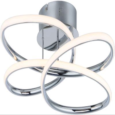 ET2 Lighting Coaster Flush Mount | Polished Chrome Finish | Steel Construction | Modern Ceiling Mounted Light for Bedrooms | Hardwired Ceiling Installation | E24134-PC