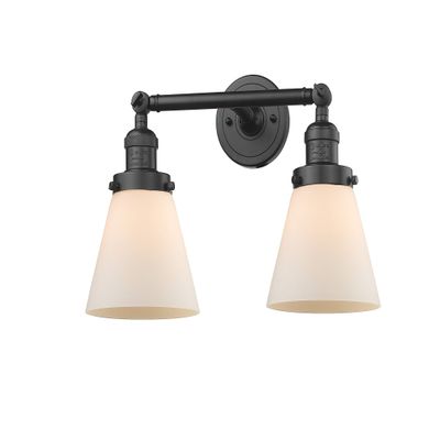 Innovations 208-OB-G61-LED 2 Light Vintage Dimmable LED Bathroom Fixture, Oil Rubbed Bronze