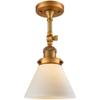 Innovations 201F-BB-G41-LED Traditional LED Semi-Flush Mount from Franklin Restoration Collection in Brass Finish, view 1