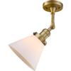 Innovations 201F-BB-G41-LED Traditional LED Semi-Flush Mount from Franklin Restoration Collection in Brass Finish, view 2