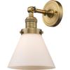 Innovations 201F-BB-G41-LED Traditional LED Semi-Flush Mount from Franklin Restoration Collection in Brass Finish, view 3