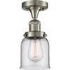 Innovations 517-1CH-SN-G52-LED 1 Light Vintage Dimmable LED Semi-Flush Mount, Brushed Satin Nickel view 1