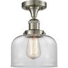 Innovations 517-1CH-SN-G72-LED 1 Light Vintage Dimmable LED Semi-Flush Mount, Brushed Satin Nickel view 1