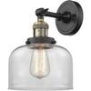 Innovations 201F-BAB-G72-LED 1 Light Vintage Dimmable LED Semi-Flush Mount, Black Antique Brass view 3